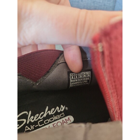 Skechers Women's Parallel Ditto Suede Wedge Heel Ankle Boots Size 9 Burgundy Red - Picture 7 of 9